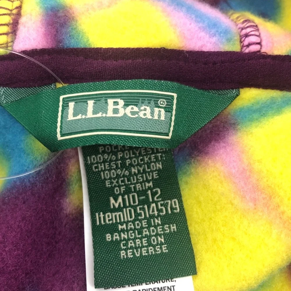 L.L. Bean Kids Retro Mountain Classic Fleece Hooded Jacket NWT